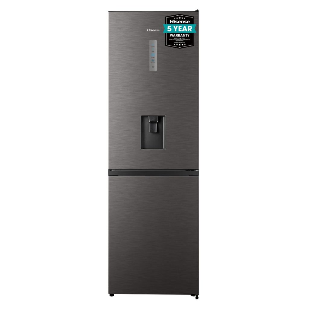 Hisense 298L Bottom Freezer Fridge with Water DispenserTitanium Inox